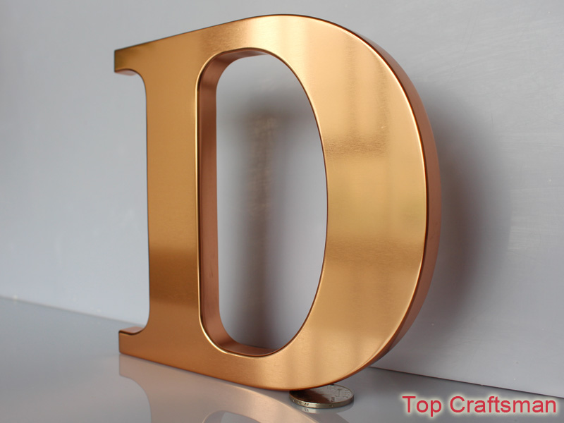 Flat cut aluminium letters --Anodized